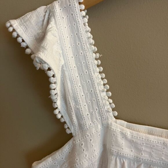 😊3/$30 NWT Style & Co. Womens Eyelet & Picot Square Neck Tank Top White Sz S - Picture 9 of 13